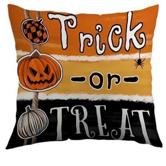 

New Throw Pillow Cover Four Pieces Halloween Themed Spooky Horror Holiday Party Decoration 45*45cm