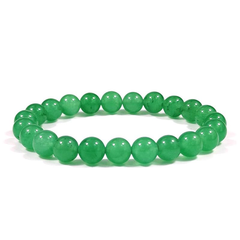 8mm Unisex Elastic Bracelet with Tiger Eye & Volcanic Stone