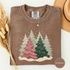 Watercolor Pine Grove Christmas Tshirt, Blush Pine Woods Tee, Pink Christmas Forest Shirt, Soft Holiday Tree Gift, Pink Christmas Tee