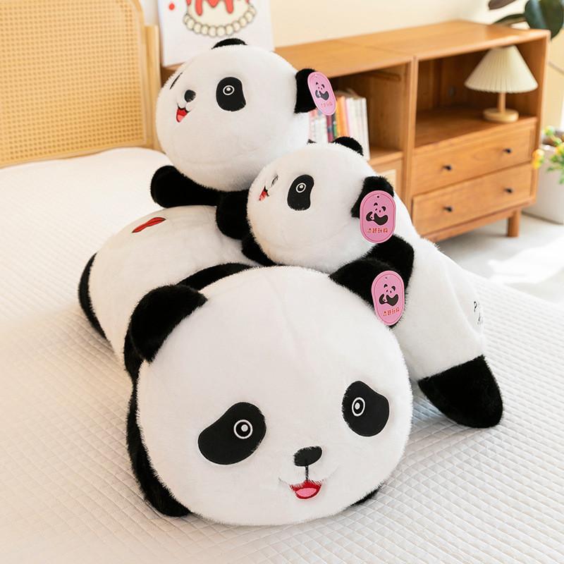 Panda Stuffed Cartoon Animal Short Plush Toy Lulls Children To Sleep As A Gift