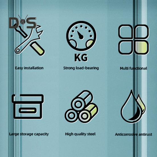 Suport de Duș Raft de Depozitare pentru Baie Capacitate Portantă Mare Asamblare Ușoară 3 Nivele Organizator de Duș Antirugină Raft de Depozitare