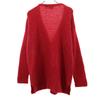 MODA INT'L 80s Mohair Blend Vintage Long Sleeve Knit Cardigan L Red Women Used