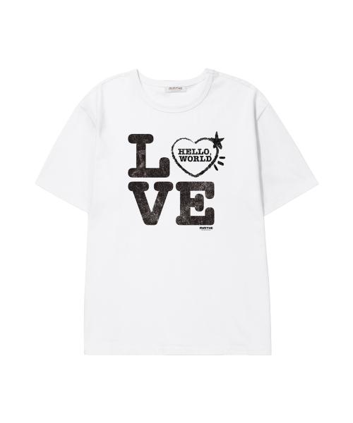 Mimdeowodeulobeu Dear World Love T-Shirt_Black