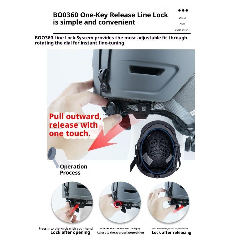 Ski Helmet Integrated Molding Men's and Women's Single and Double Board Indoor and Outdoor Safety Anti-collision Warm Ski Helmet Equipment