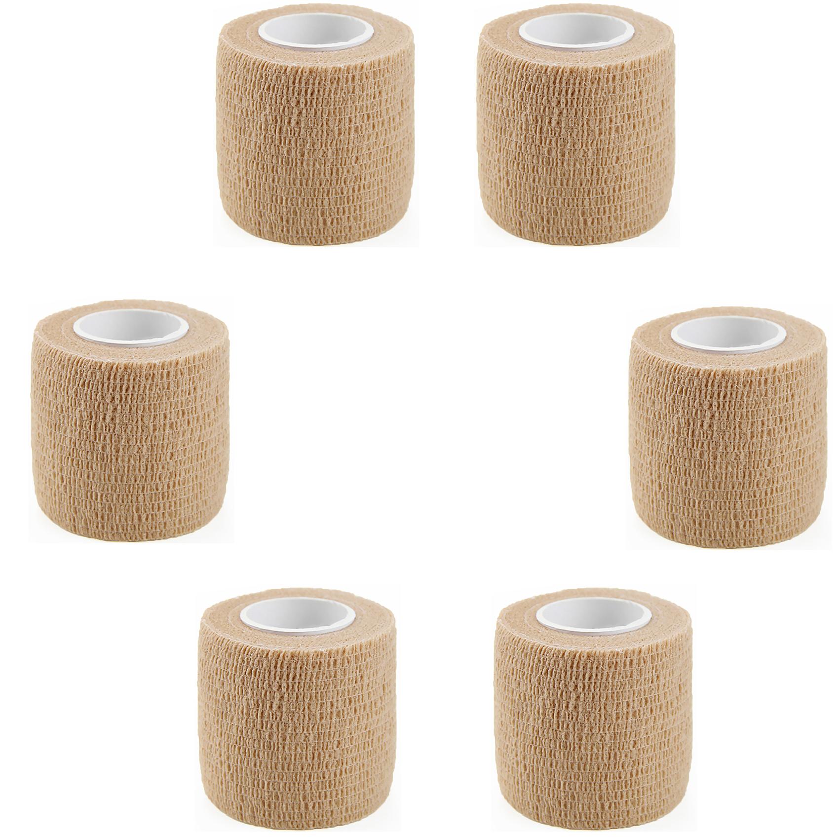 

6 рулонов 5 см самоклеящаяся повязка для ветеринара, клейкие бинты, боксерские бинты для собак, мотыги, домашние животные, запястье, заживление лодыжки