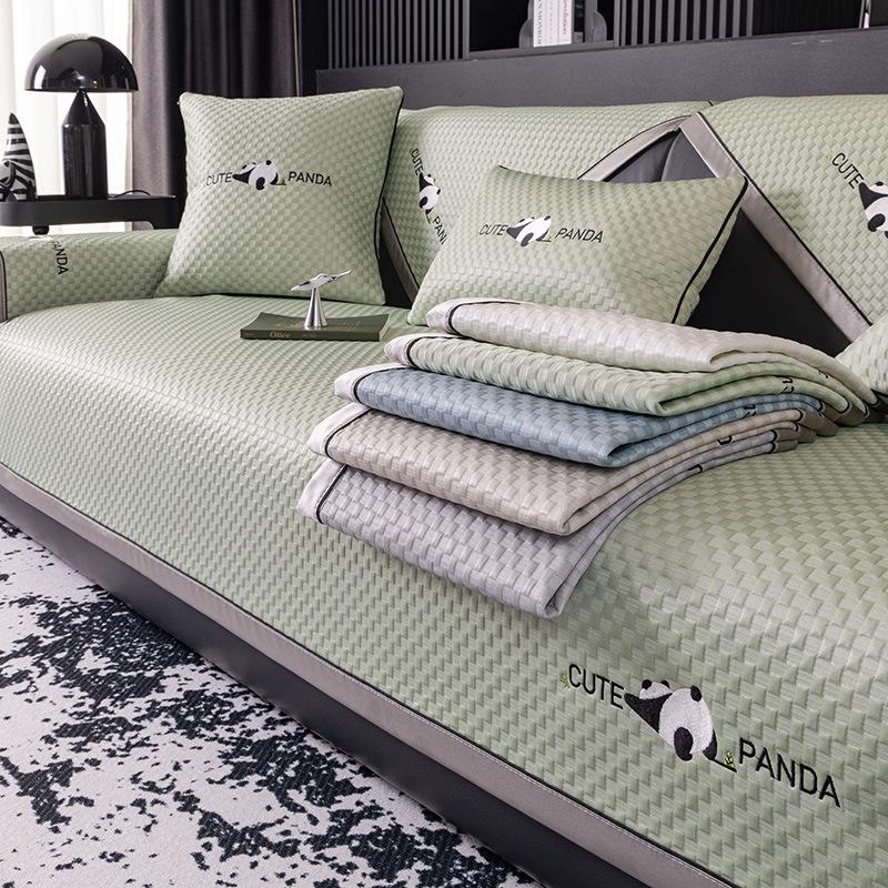 

New Cool Bean Sofa Cushion Summer French Light Luxury Sofa Seat Cushion Non-Slip And Cool Sofa Cover Cloth Towel 70*70cm
