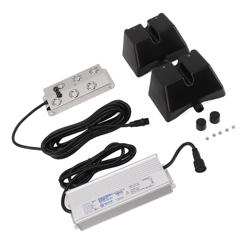 6 Köpfe Nebelmaschine 304 Edelstahl IP67 Wasserdicht Ultraschall Teichnebler Luftbefeuchter mit Schwimmer