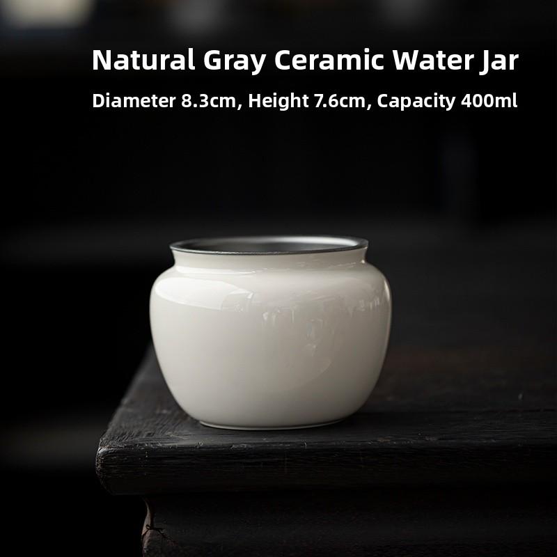 Small Size Gongfu Tea Ceremony Accessories Ash Tea Wash Waste Water Cylinder Tea Set Home Tea Table Pen Wash Calligraphy Plant ash is suitable for
