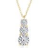 Sansheng Stone Light Luxury Necklace Female Pendant Inlaid with Synthetic Zircon Advanced Sense Personality Fairy Wind Clavicle Chain Item Jewelry