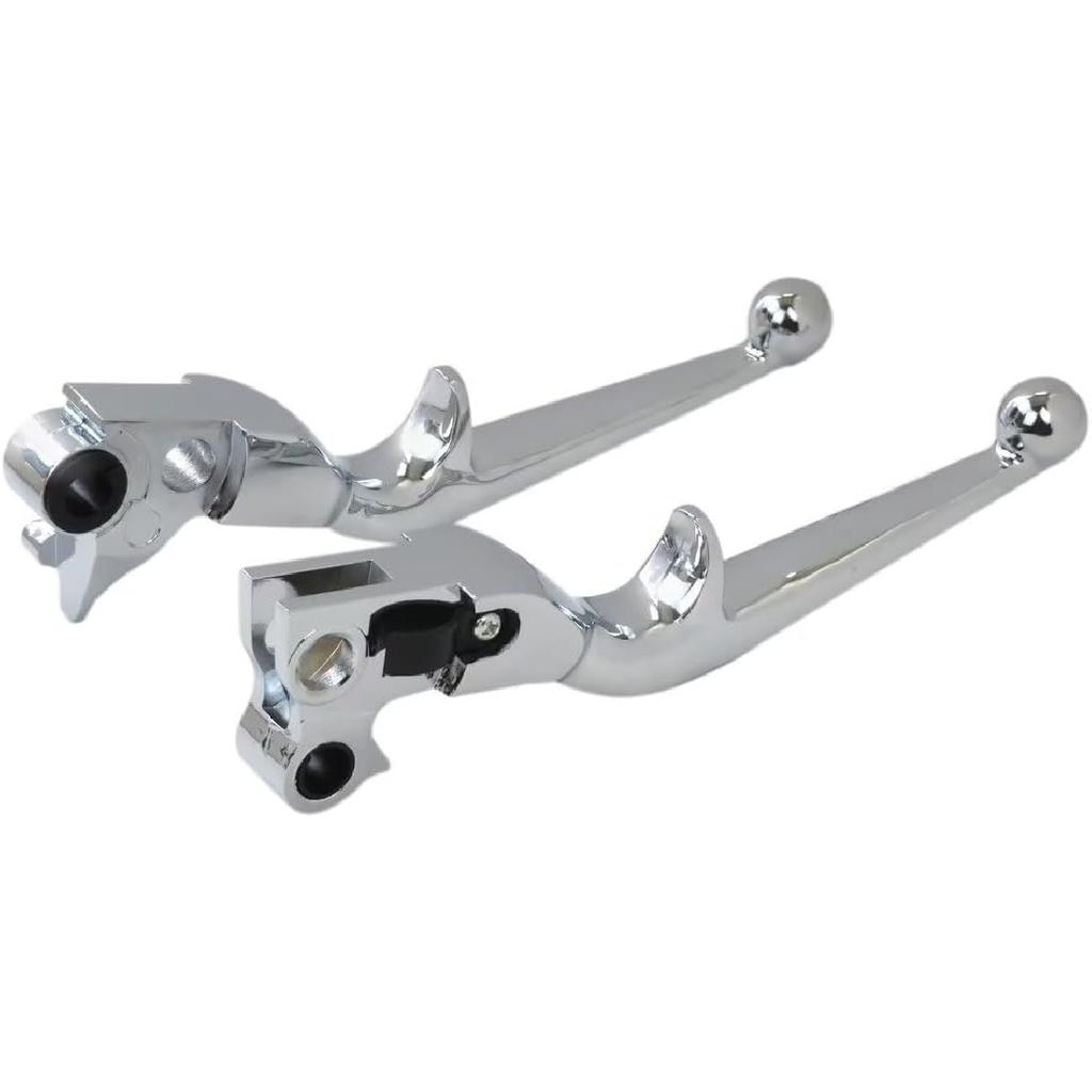 Set of 2 Brake Clutch Lever Fit for Harley-Davidson Electra Glide Ultra Classic FLHTCU 1996-2014 (Silver)
