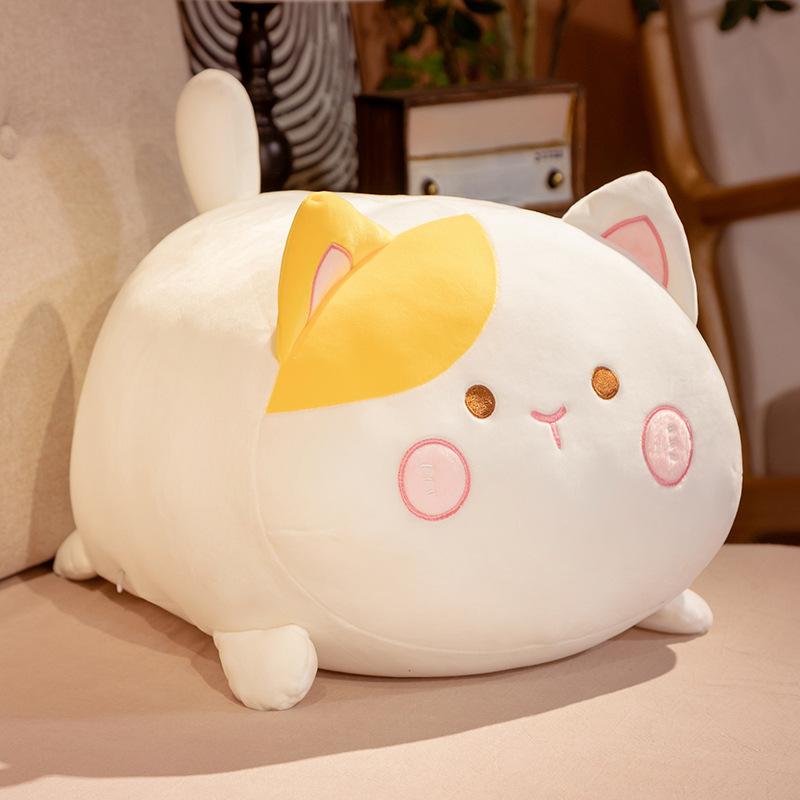 Fat house fat cat doll plush toy lying down cat throw pillow girls accompany sleeping doll birthday gift