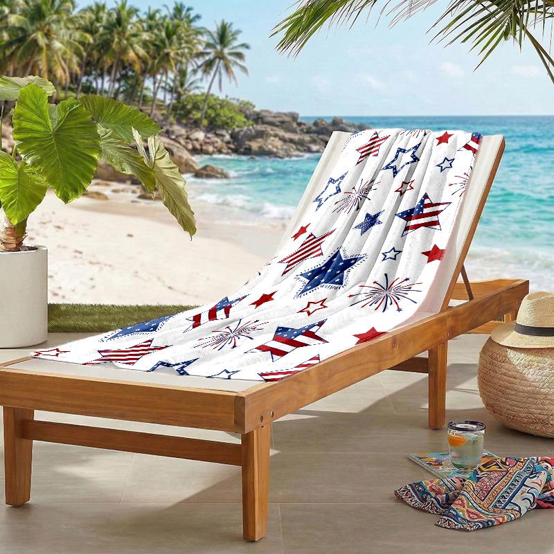 American Flag Fashion Beach Towel: Ideal for Summer Adventures Soft, absorbent and quick drying suitable for swimming and bathing