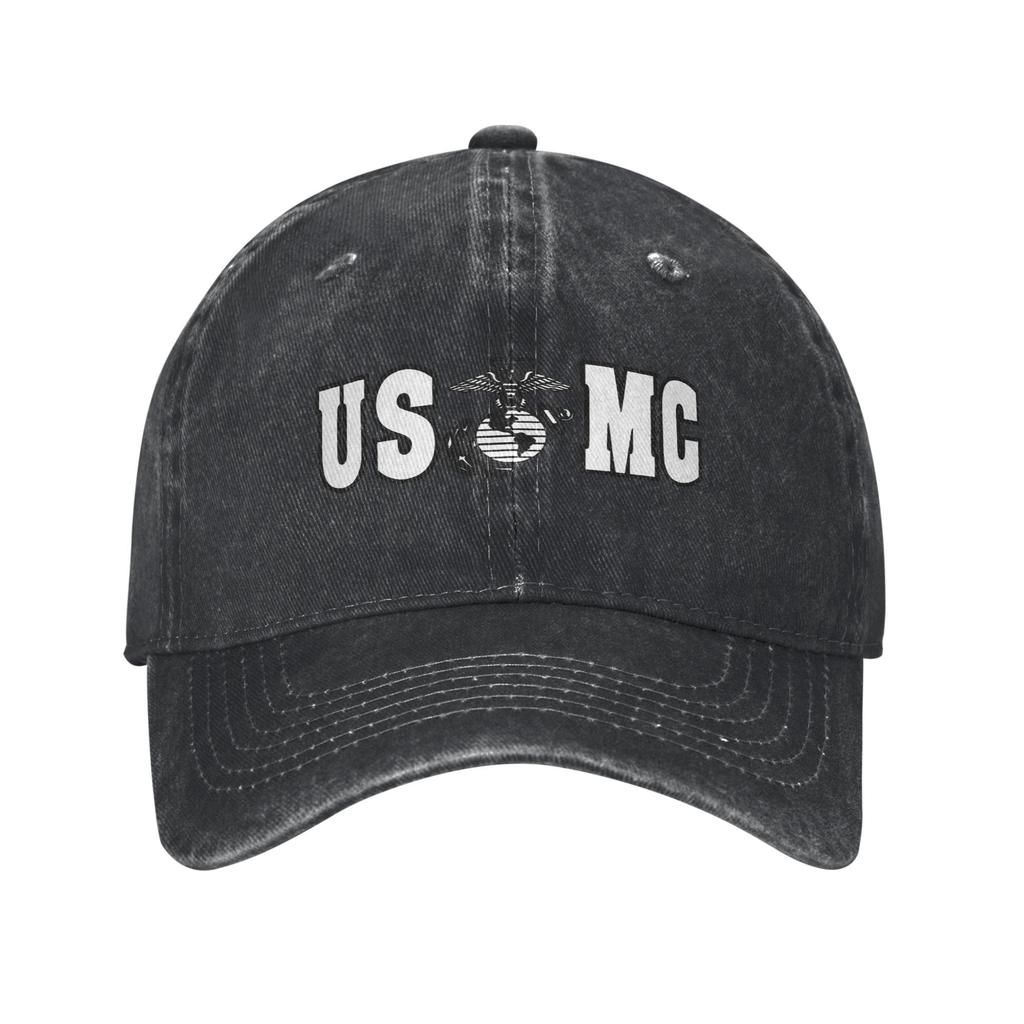 Military US Marine Corps USMC Unisex Baseball Cap Veteran Distressed Cotton Caps Hat Vintage Outdoor Running Adjustable Sun Cap
