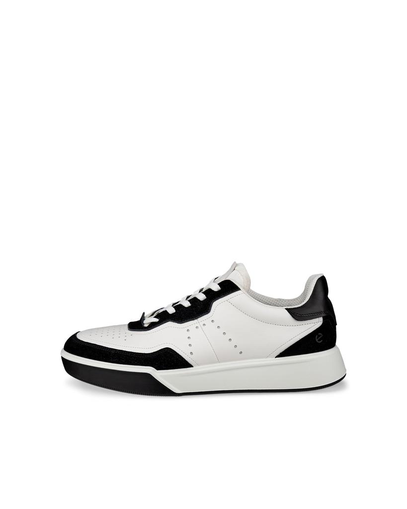 Casual Sneakers ECCO Street Court Genuine Leather Casual Sneakers cm 3E [ECCO] Men's BLACK/WHITE/BLACK 25.0