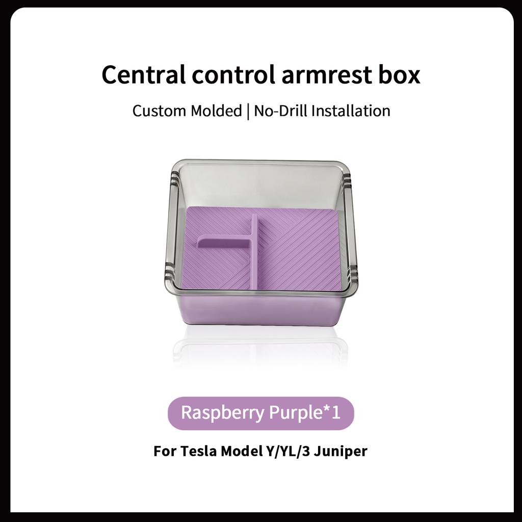 For Tesla Model 3 Highland / Y Juniper / YL Center Console Armrest Storage Box Hidden Storage Box Car Interior Tuning Accessory