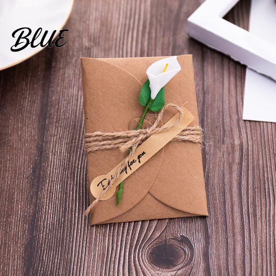 Romantic Sunflower Rose Greeting Cards 5Pcs DIY Dried Flower Cards, Handmade Note with Artificial Flowers, Jute Twine Personalized Message Flowers