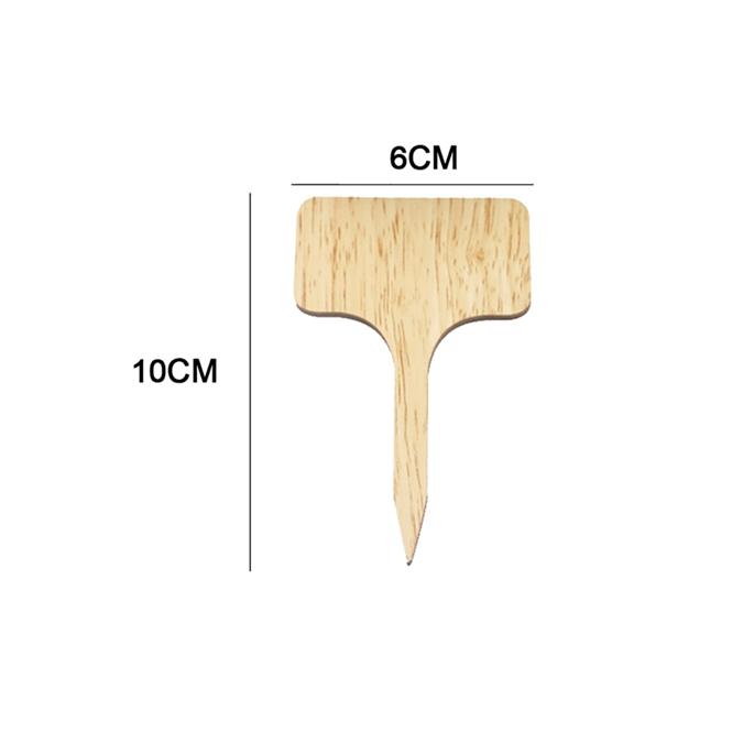 6*10cm 50pcs Bamboo Plant Labels Vegetable Garden Markers T-Type Plant Tags for Plants