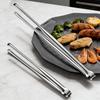 Korean & Japanese Style 304 Stainless Steel Chopstick & Steak Tongs with Teeth