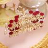 Light Luxury  Bell Orchid Tassel Hair Clip Flowers Rose Butterfly Claw Clip Shark Hair Claw Barrette Hair Accessories