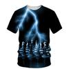 Men Fashion Short Sleeve 3d Print T Shirt Round Neck Summer Plus Size Tees