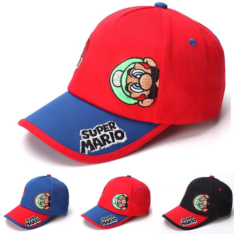 Super Mario Baseballkappe für Kinder, Cartoon Entenschnabelhut für Jungen und Mädchen, Modischer Sonnenhut