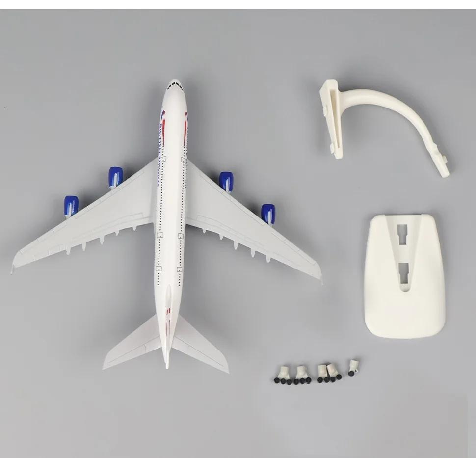 20cm Plane Toy Model Alloy Metal UK Air British Airways AIRBUS 380 A380 Airlines Airplane Model Diecast Air Plane Model Aircraft