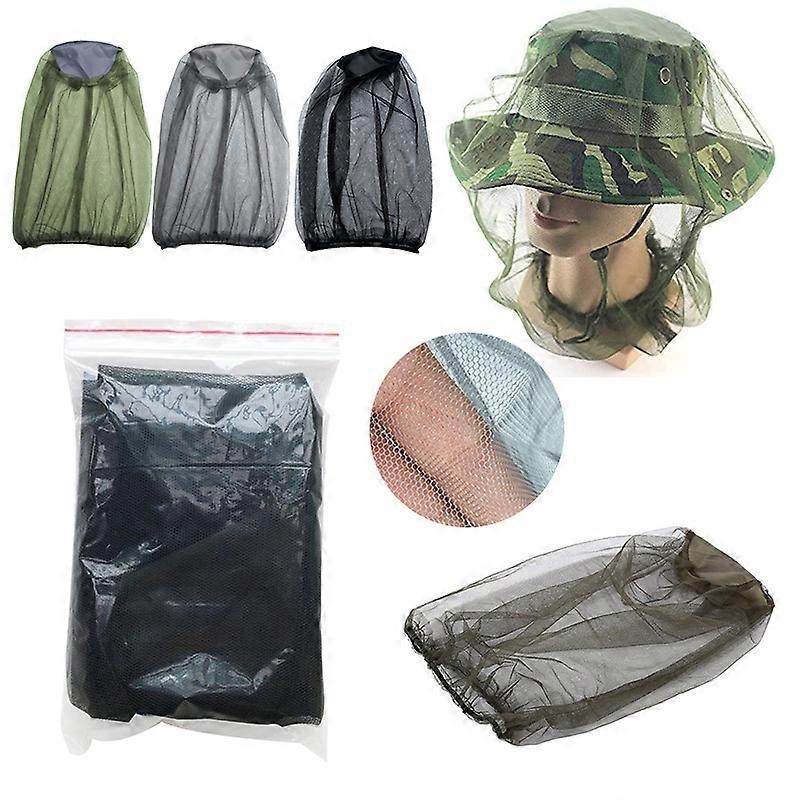 20Pcs Outdoor Fishing Hat Anti Mosquito And Insect Bite Mesh Hat Protects Head And Face Camping Travel Hat Durable Protective Tool