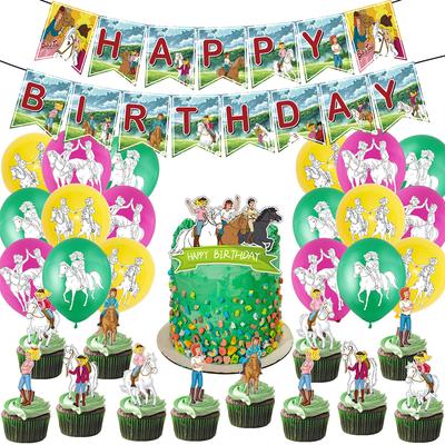 Bibi & Tina Party Decorations, Including Banner, Cupcake Decorations, Balloons