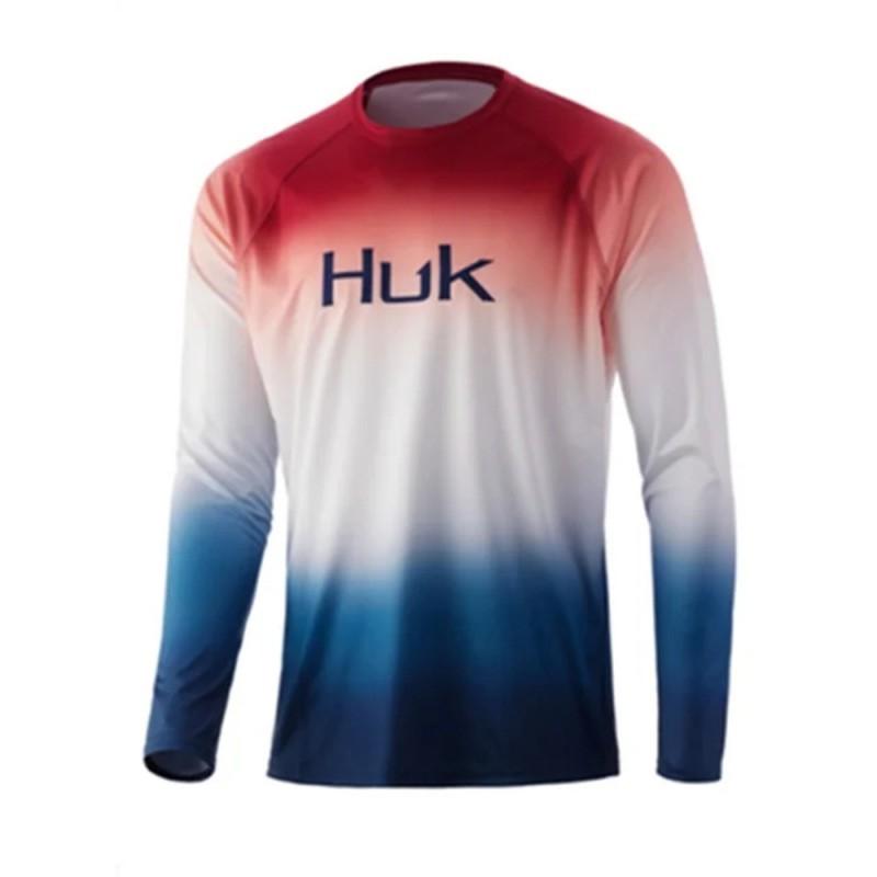 Mens Quick-Dry UV Protection Fishing Shirt Long Sleeve Breathable Ice Silk Cycling Jersey Outdoor Sports Summer