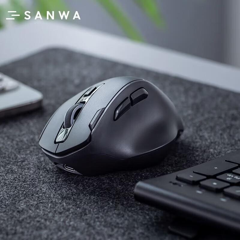 

SANWA Ergonomic Vertical Dual-Mode Wireless Mouse