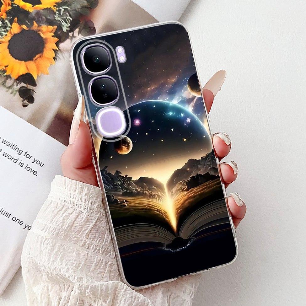 For Vivo V40 Lite 5G IDN Case V2417 Clear Cute Cat Fashion Butterfly Love Painted Soft Phone Case For Vivo V40 Lite 4G IDN Cover