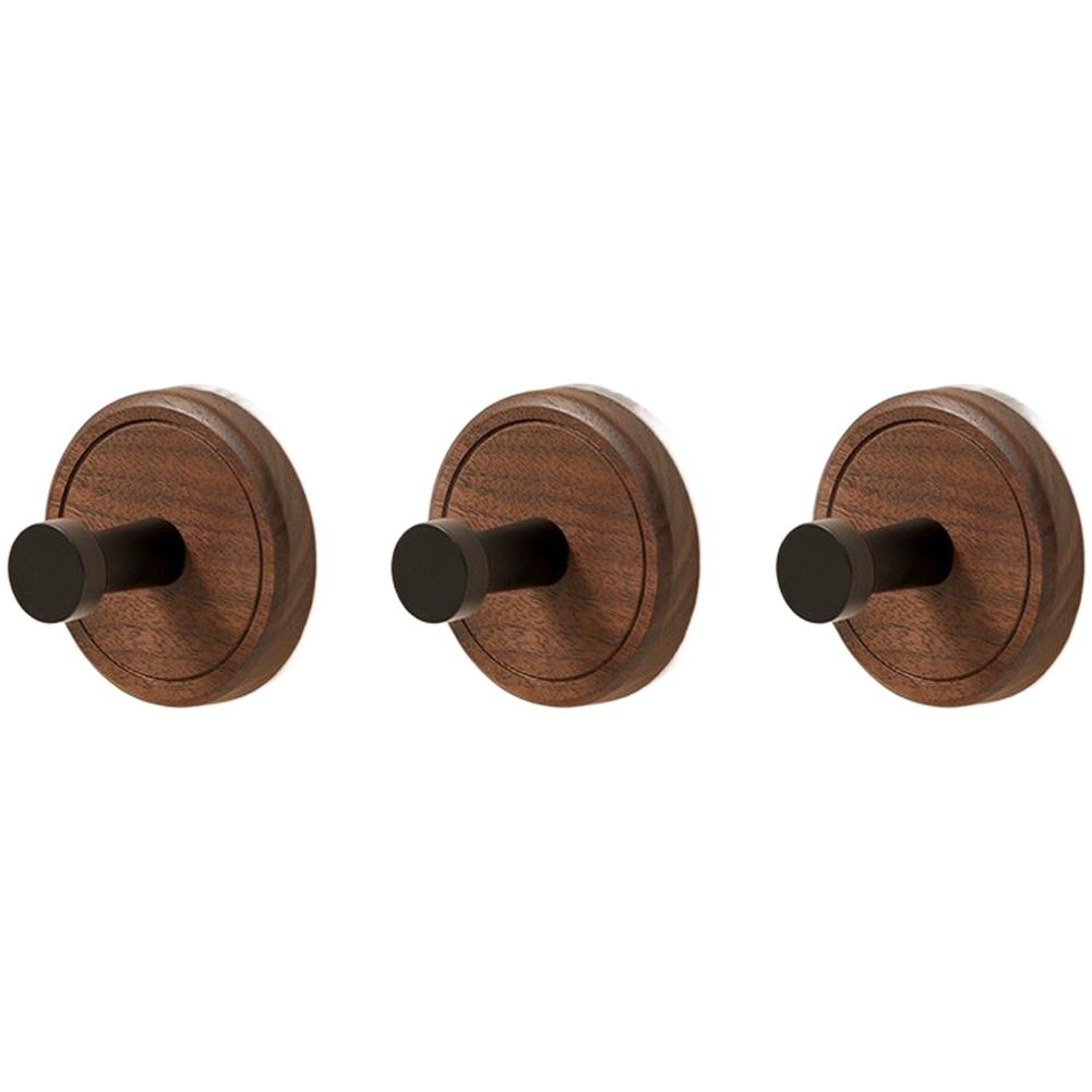 Strong Suction Cup Hook with Walnut Wood Design No Drill Needed Heavy Duty Wall Mount for Bathroom Towels and Accessories