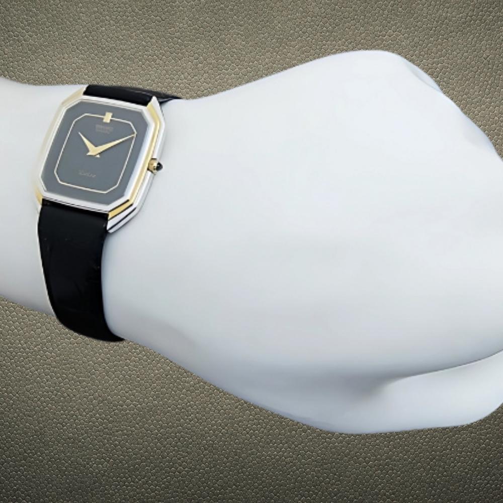 SEIKO Dolce Ref.6020-5930 PDP/SGP/SS Black Dial Ultra-Thin Quartz Excellent Condition (No Strap) Used