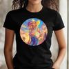T-Shirt Women Cowboy Holographic Motif Cotton Size XS To 3XLWill Be Opened In a New Window or Tab