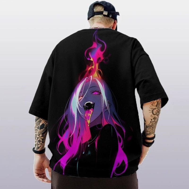 New Anime Character Men's T-Shirt 3d Print Short Sleeve Tees For Men Street Trend Man Clothes Loose Oversized Quick Dry Pullover