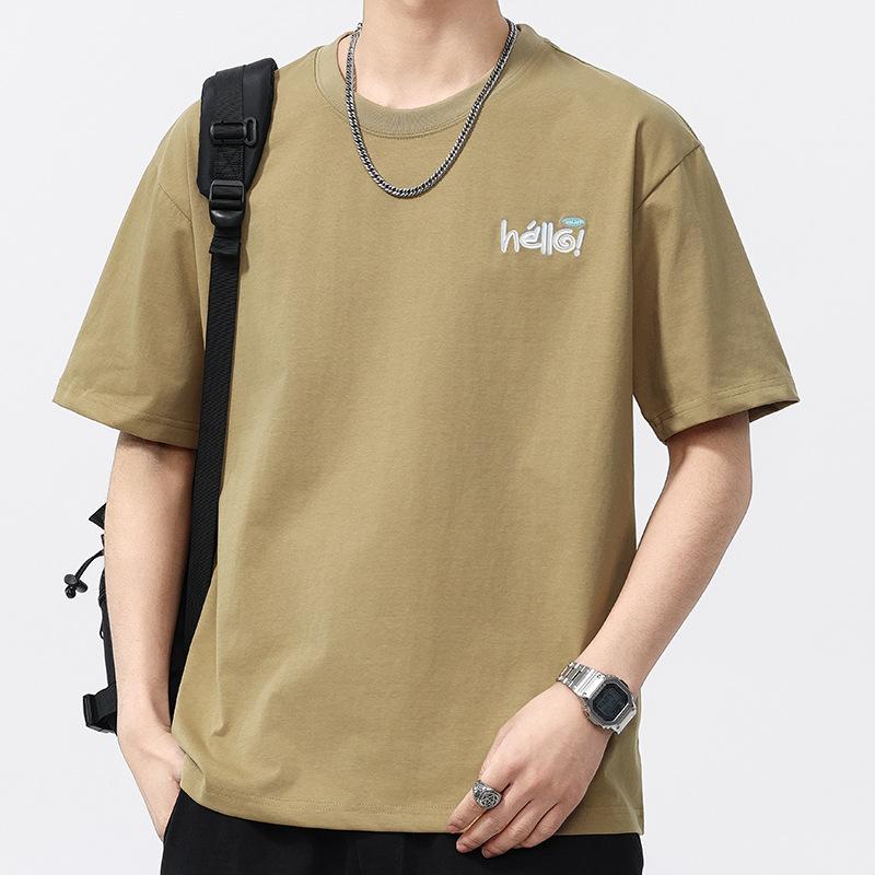 New Summer Men's Round Neck Short T-shirt Short Sleeve Thin Casual Youth Half-sleeved Shirt