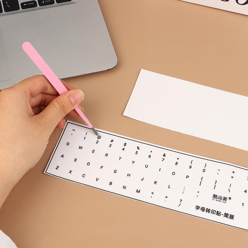 English Alphabet Language Tear-Off Film Keyboard Sticker Desktop Laptop Key Sticker Single Film Universal Side Engraving Sticker