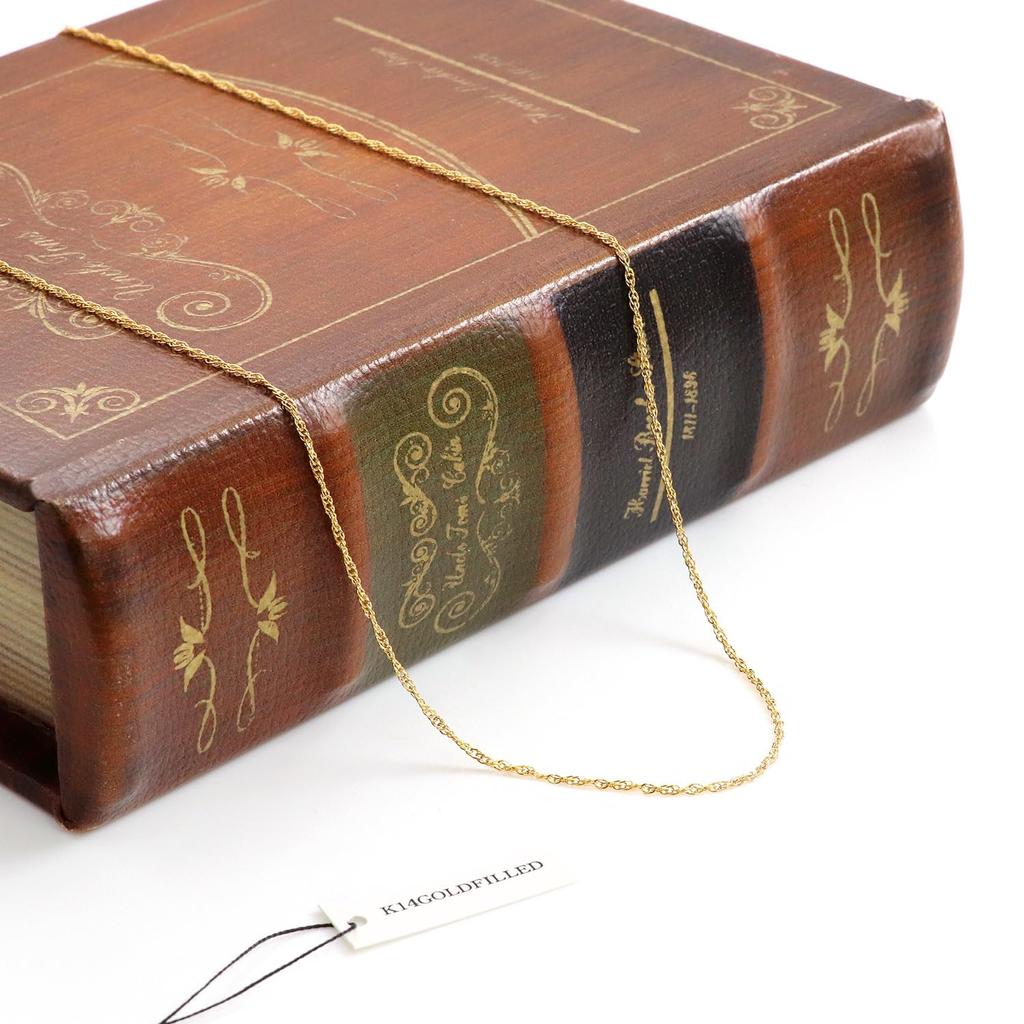 Chain 14K Gold Chain 50cm [Barzaz] Necklace, Filled, Delicate, Only,