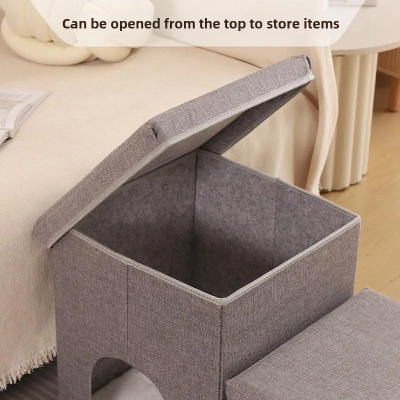 Foldable Pet Staircase Anti-Slip Dog Ramp Non-Collapsing Storage Bed for Pets Easy to Fold for Space-Saving