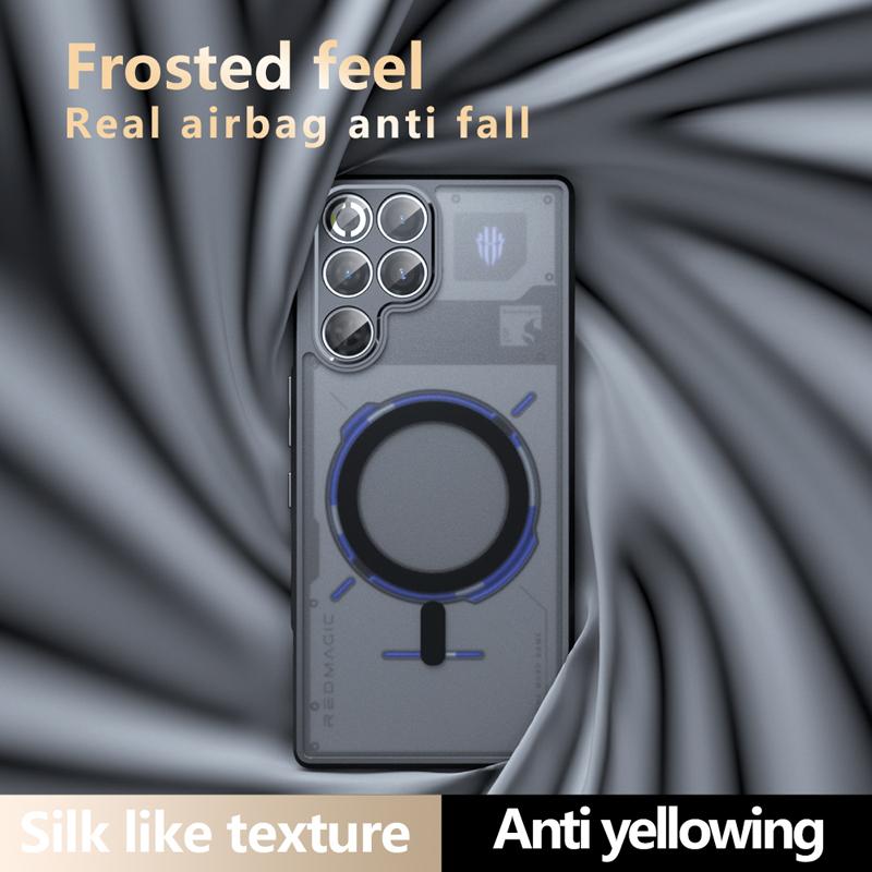 For ZTE Nubia Red Magic 11 Pro Plus Case Shockproof Magnetic Matte PC+TPU Anti-fingerprint Translucent Cover for Red Magic11 Pro