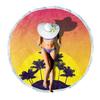 Ultrafine Microfiber Round Beach Towel Adults Quick Dry Digital Print With Fringe Trim Multipurpose Sand Mat Pool Travel Yoga Picnic
