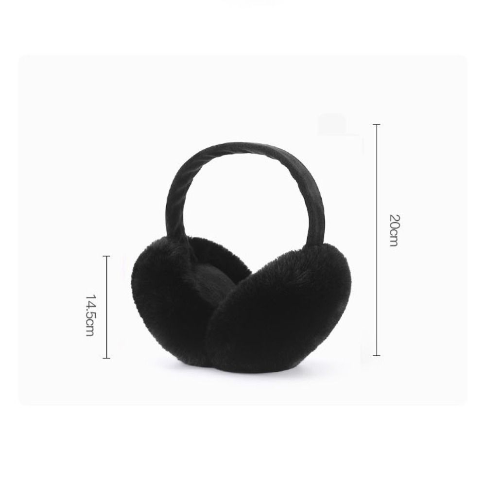 Foldable Plush Ear Warmers Thermal Lining Winter Ear Muffs Fuzzy Fluffy Ear Covers For Women