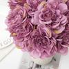 5pcs Grey Silk Rose Artificial Flowers Peony Bridal Bouquet for Vase  Wedding Home DIY Decor Cheap Fake Flowers Hydrangea Crafts