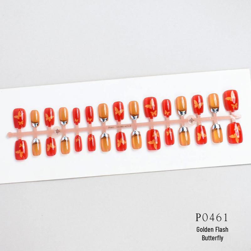 

Gold Flash Cat Eye Gradient Nail Tips - 30 Piece Set