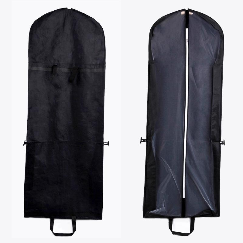 Capa Dobrável de TNT para Vestido de Noiva e de Noite à Prova de Pó com Bolsa de Mão de Uso Duplo