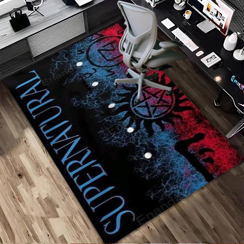 Supernatural Symbols Living Room Nonslip Area Rug Soft Carpet For Bedroom Game Playroom Sofa Office Home Decor Doormat Christmas Gift C922155