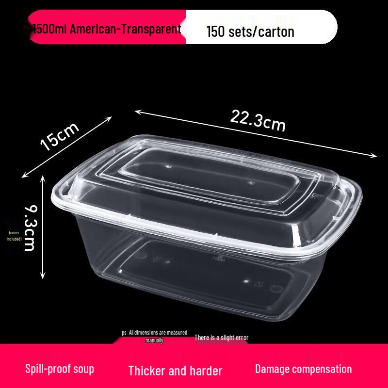 Food-Grade PP Rectangular Takeout Containers
