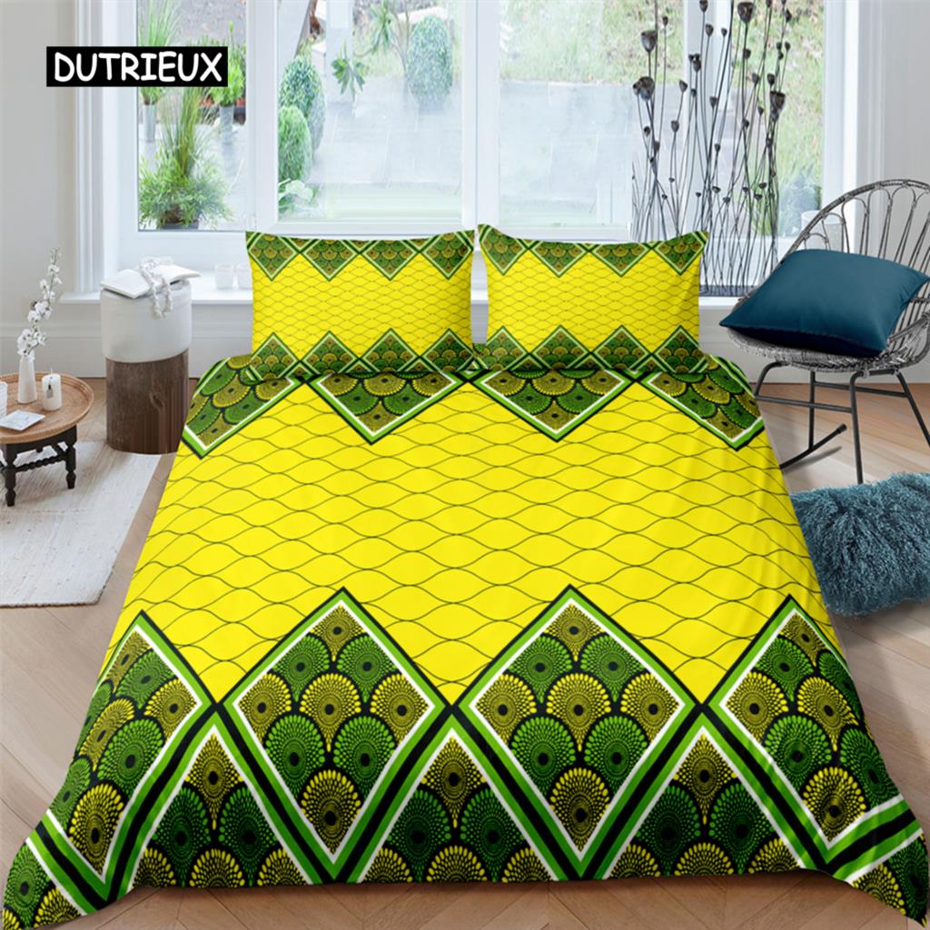 Exotic Geometric Duvet Cover Set Luxury Mandala Bedding Set Colorful Abstract Art Polyester Quilt Cover Queen Comforter Cover