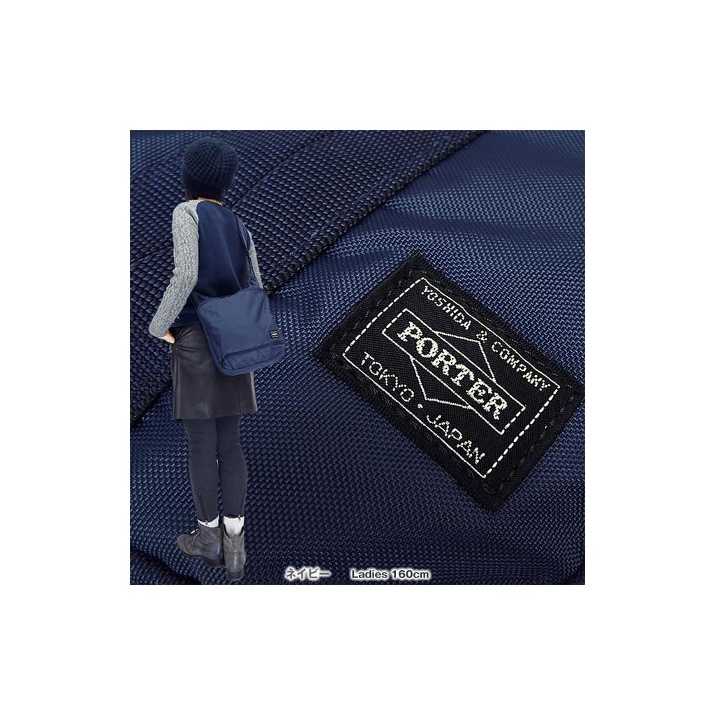 Flash Vertical Shoulder Bag Yoshida Bag FLASH [Porter] Men's Women's (Navy/NV)