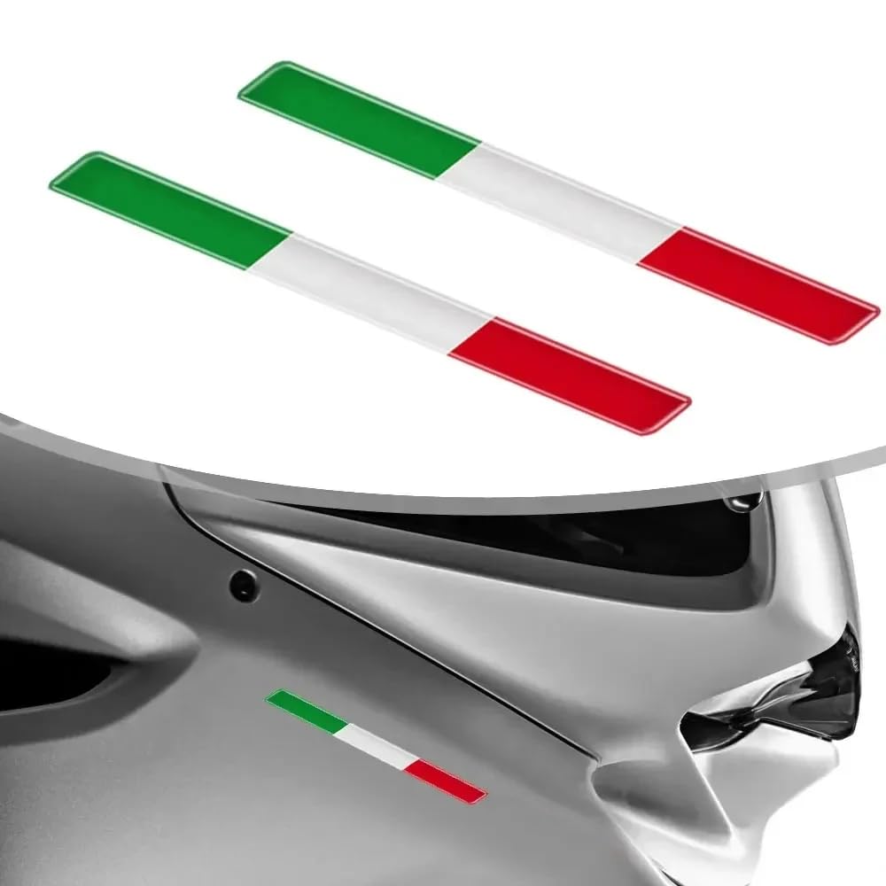 Adesivo Bandeira Italiana Formato Cúpula 3D Tamanho Pequeno Uso Geral